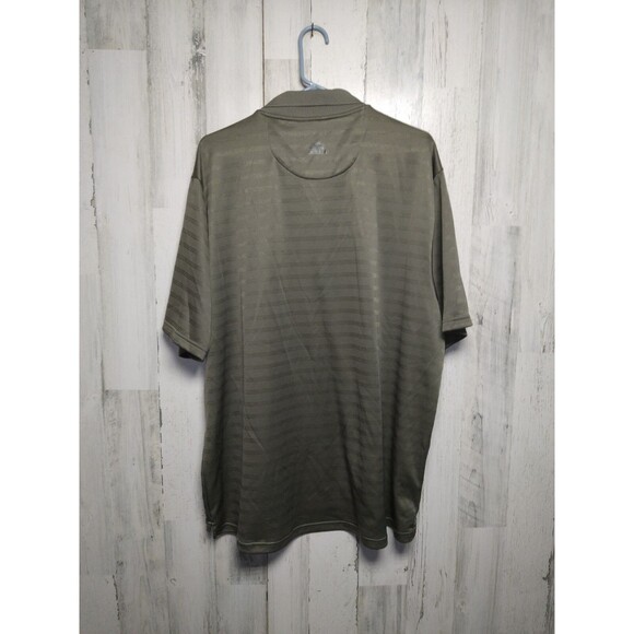 Adidas Polo Shirt Mens 2xl Green Stripe - Picture 6 of 8